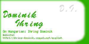 dominik ihring business card